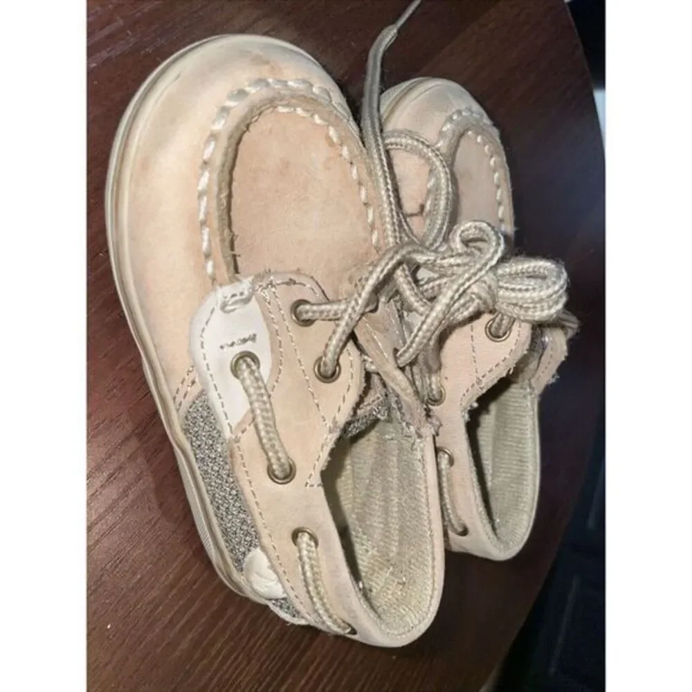 Beige Baby Boy‎ Sperry Leather Shoes 4M